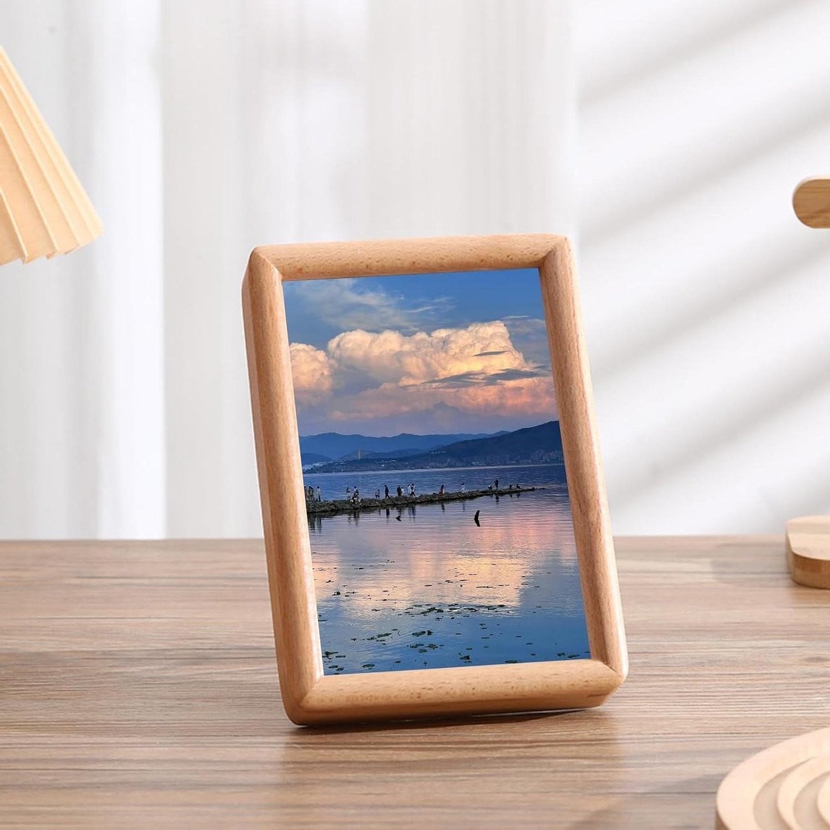 Fotolijst Hout - Certificaat Frame voor Tafelblad Montage - Houtkleur - 15 x 20 cm