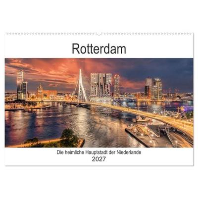 Rotterdam - Die heimliche Hauptstadt der Niederlande (Wandkalender 2027 DIN A2 quer), CALVENDO Monatskalender
