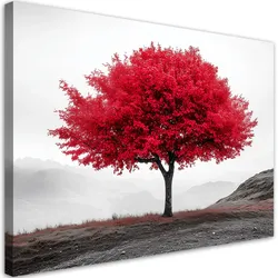 LEINWANDBILD Rote Baumlandschaft 120x80cm