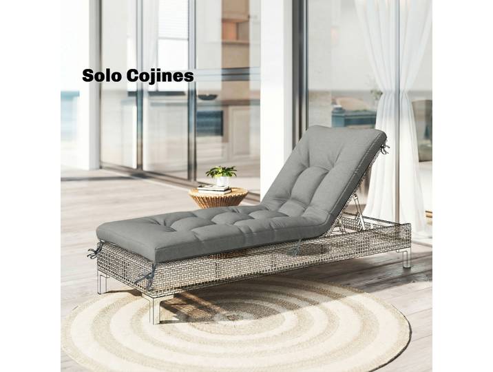 Outsunny Coussin Banc Extérieur 198x65x13cm Gris UV50+