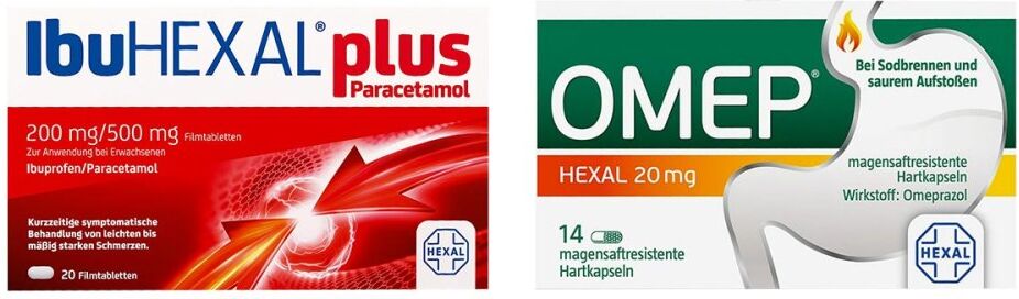IbuHEXAL Plus Paracetamol Fta 20 stk+ Omep HEXAL 20mg 14 stk