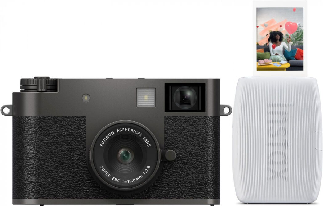 Fujifilm X-HF1 Anthracite + Fujifilm Instax Mini Link3 blanc clay