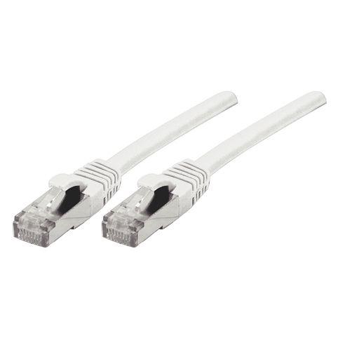 Exertis Connect Patchkabel S/FTP (PiIMF), Cat 6A (EIA/TIA), weiß, 10,0 m Patchkabel mit besonders enger Biegung (S/FTP, CAT6a, 10 m) (858506)