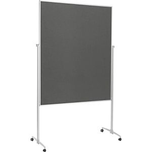 Magnetoplan Moderationstafel evolution plus 1151101, mit Rollen, Filz, pinnbar beidseitig, grau, 120 x 150 cm