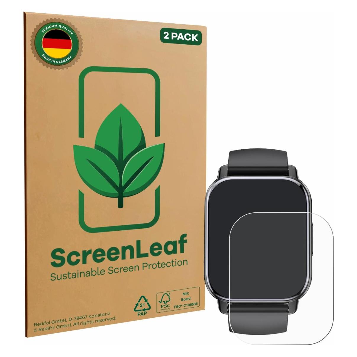 ScreenLeaf Schutzfolie für Poounur T80 1.95" Displayschutz Display Schutz Folie Klar Transparent (6159147)