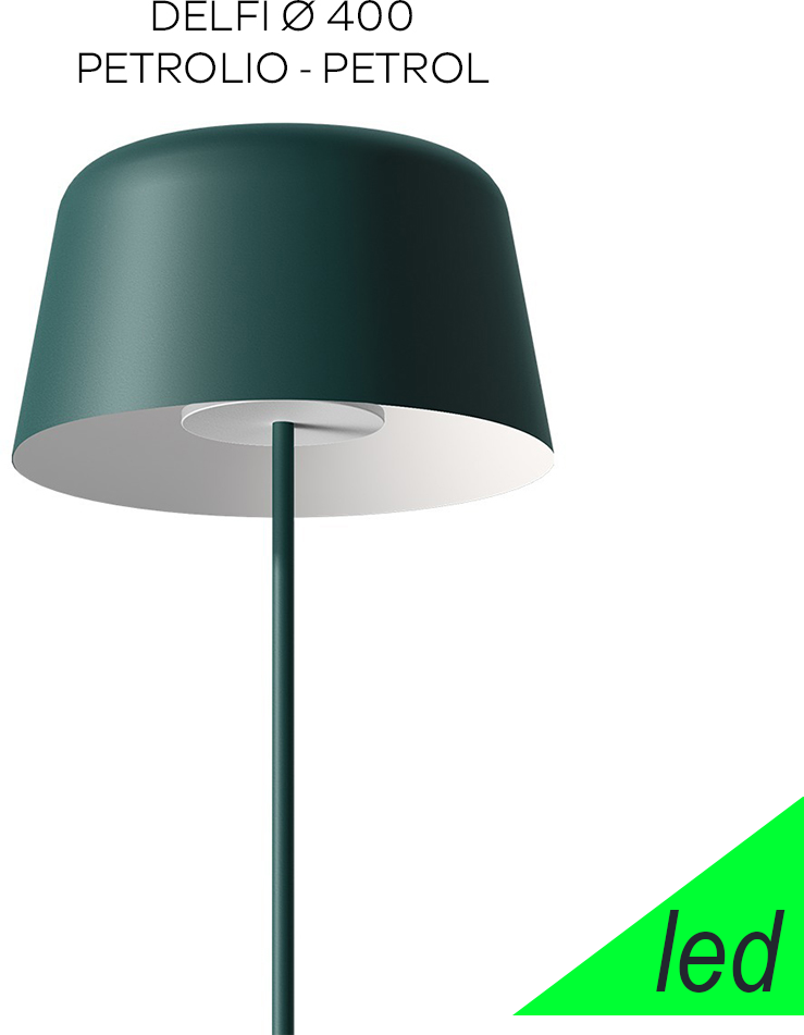 Linea Light Delfi Ca057fgbwdd – Piantana Led Moderna Petrolio Ø45 Cm 3000k
