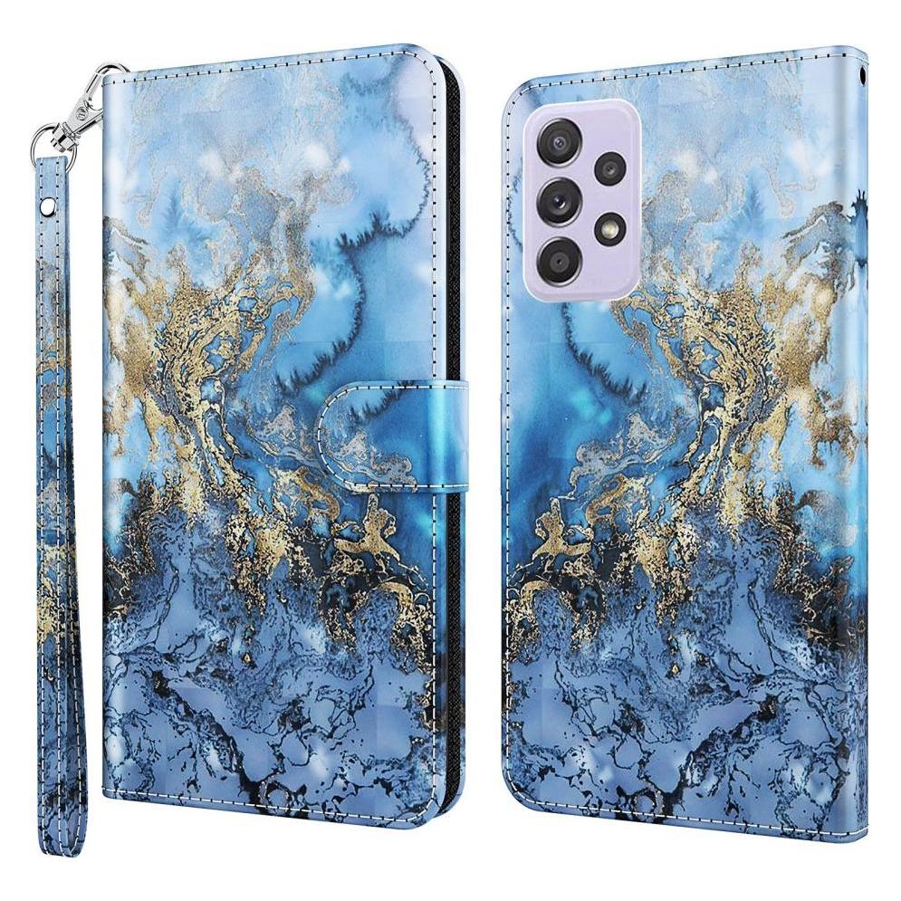 Cover-Discount Galaxy A33 5G - Etui Glitzer Effekt Marble blau (Samsung Galaxy A33 5G) (101241202B)