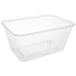 MONOUSO - Wiederverwendbare Rechteckige Verpackung aus Transparentem PP-Kunststoff 1000ml 17,6x12,4x7,0cm (50 Stück)
