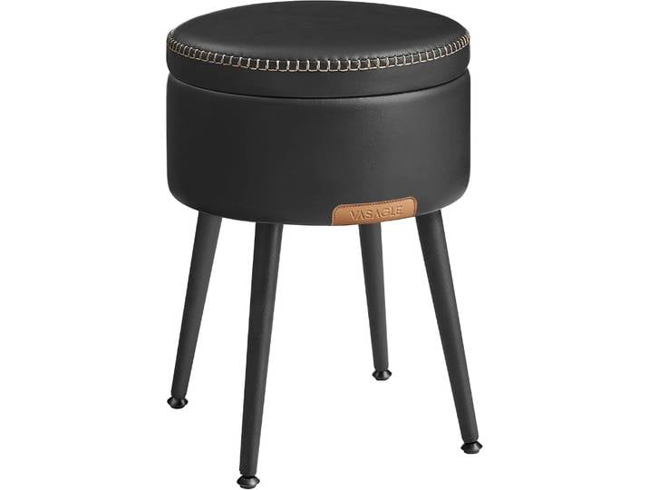 Sitzhocker mit Stauraum, tintenschwarz