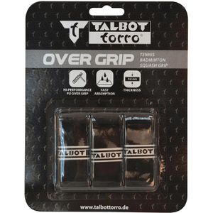 Talbot-Torro Griffband Overgrip, selbstklebend, 1,13m x 2,7cm, schwarz, rutschfest, 3 Stück