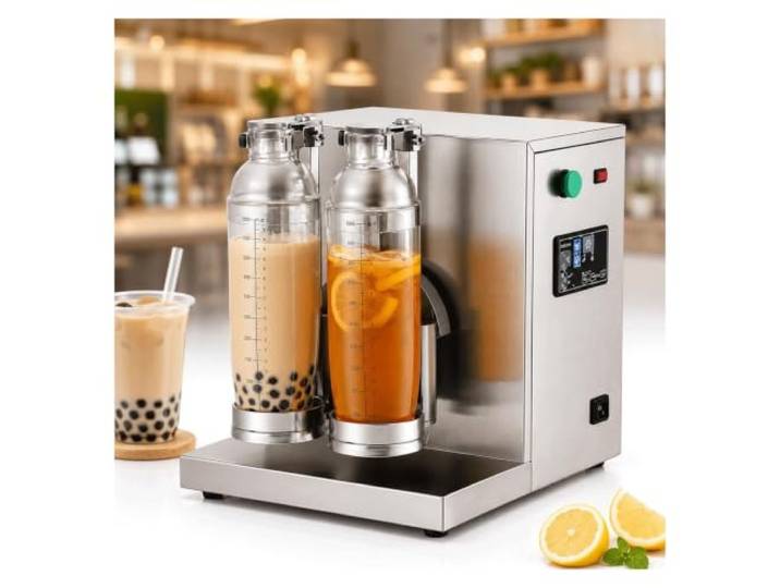 Bubble Tea Shaker, kommerzieller Getränkeshaker 1–120 Sekunden einstellbarer Timer, Ein-Knopf-Start/Stopp, automatischer Stopp, for Cafés, Bars