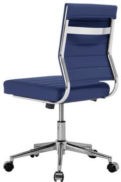 eclife BIFMA Certified Armless PU Ergonomic Office Chair with 360° Swivel