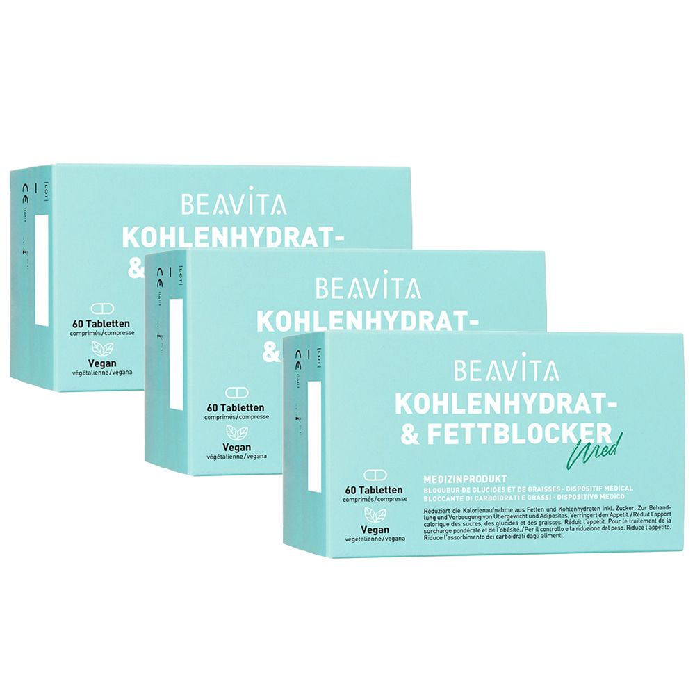 3 x Beavita Kohlenhydrat- & Fettblocker 3x60 St Tabletten
