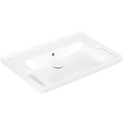 Villeroy & Boch Waschbecken ViCare Rechteck Weißen Alpin 800x550x180mm mit Überlauf, barrierefrei