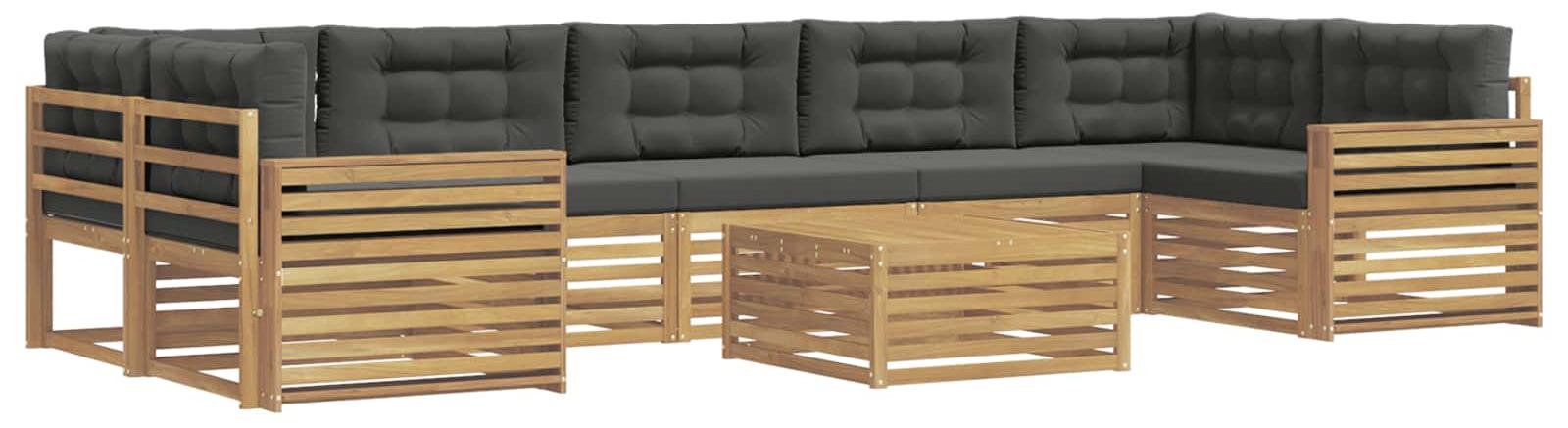 Garnitur aus 8 Outdoor-Sofas, Farbe: Weiß und Anthrazit