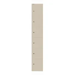 Schließfachschrank Office | 6 Fächer, Tiefe 457 mm - 643 sand