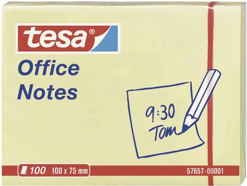 TESA Haftnotiz 57657-00001 100mm x 75mm Gelb 100 Blatt