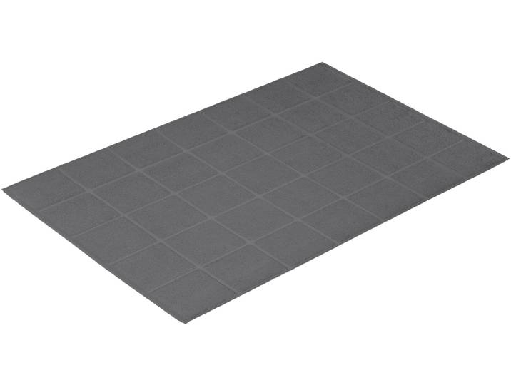 Badematte VOSSEN »Pratos« , grau (flanell), H:12mm, Baumwolle, Badematten, Badematte, Badteppich, Uni Farben, Rauten Design