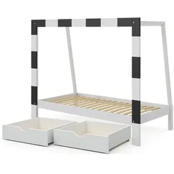 VitaliSpa, Kinderbett, Fussballtor mit Schublade (80 x 160 cm)