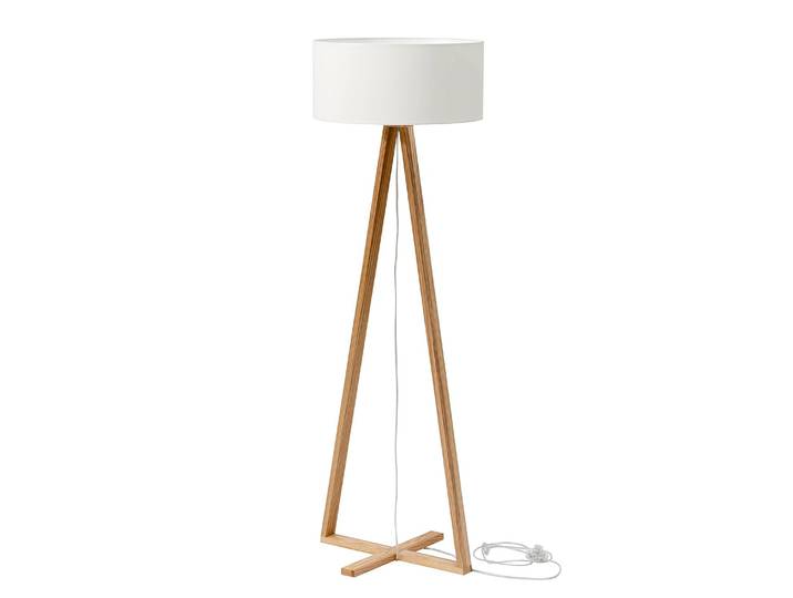 Lampadaire Tales 48 x 130 x 30cm Blanc/Blanc Frêne verni