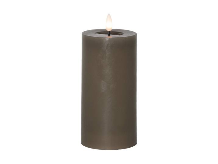 LED-Kerze Star Trading LED-Kerze Flamme Flow , braun, B:7,5cm H:17,5cm T:7,5cm, Kerzen, LED-Kerze