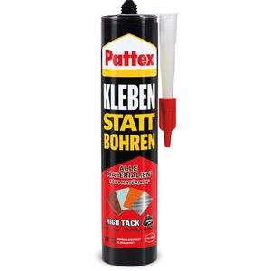 Pattex Montagekleber Kleben statt Bohren, PKBHT, Baukleber schnellhaftend & extra stark, weiß, 440g