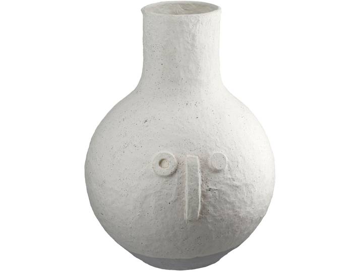 Tischvase CASABLANCA BY GILDE Vase bauchig Belém creme H. 31 cm , creme, B:24,5cm H:31cm T:24,5cm, Baumwolle, Vasen, Tischvase