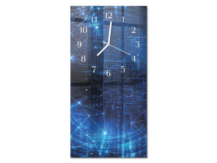 Tulup Wanduhr 30x60 cm - Opernhaus von Sydney, Blau, Glas, Rechteckig, 30x60x0.4 cm, Dekoration, Uhren, Wanduhren