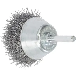 Flächenbürste Stahldraht gewellt 0,30 mm 70 mm, Schaft 6,0 mm