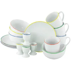 creaTable Frühstücksset 16-tlg LUNA COLOR LINE - B/H/T ca. 30.00x30.00x26.00