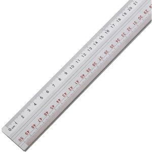 Westcott Schneidelineal E-10113, 50 cm, aus Aluminium, mit Stahlkante, rutschsicher