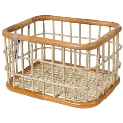 Fahrradkorb Basil Green Life Rattan L 46x35x28cm, natur braun, weitmaschig