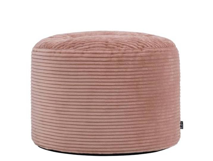 Icon Milano Velours Côtelé Tabouret\, Pouf avec Remplissage\, Rose Fabriqué en Europe\, Pouf Poire\, Pouf Repose Pieds\, Tissu en Velours Côtelé Doux\, Tabouret Pouf pour Chambre et Salon