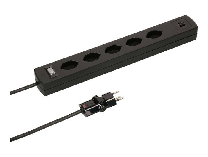 Max Hauri Safety Line Steckdosenleiste mit USB A + C 2.3 W
