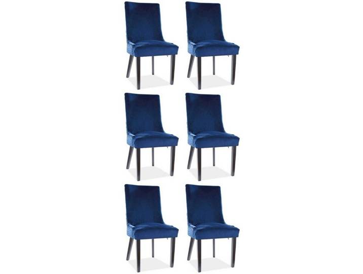 Feldmann-Wohnen Esszimmerstuhl Leon (6 St), marineblau 6er Set