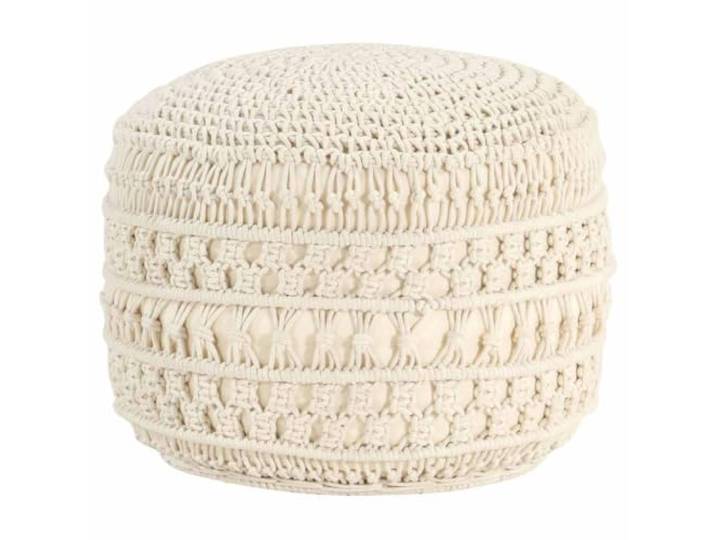 Poef macramé handgemaakt 45x30 cm katoen
