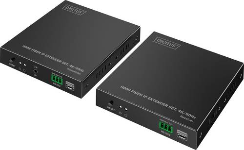 Digitus DS-55350 HDMI, HDMI Eingang, HDMI Ausgang, SFP, Netzteilanschluss, RS232, Micro USB, Kopfhörer (3.5mm Klinke) HDMI