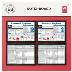 Paperflow Lean Management Board »Notiz-Board« 75/75 cm rot rot, 75x75 cm