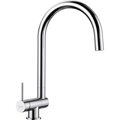 Küchenarmatur BLANCO "CORESSA-F Hebel links", grau (chrom), B:12,3cm H:35,6cm, Armaturen, klappbare Vorfensterarmatur
