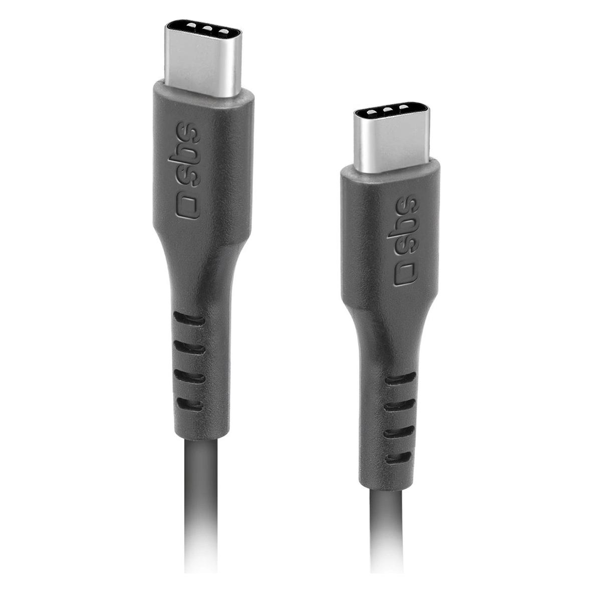 SBS USB-C auf USB-C-Daten- und Ladekabel (3 m, USB 2.0) (TECABLETCC3M)