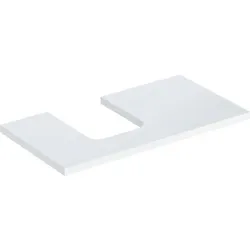 Geberit ONE Waschtischplatte, Ausschnitt links, für Aufsatzwaschtisch Schalenform, 90x3x47cm, 505.293.00.1, Farbe: weiß lackiert hochglänzend