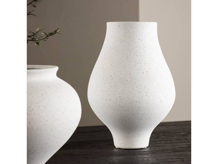 Vase 24 cm Ø 14cm Weiß
