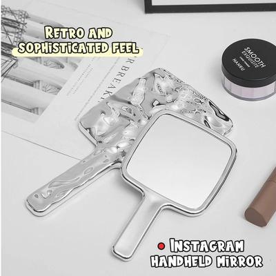 Uplift Picks Modern Liquid Shape Handheld Mirror Square Salon Makeup And Lash Mirror large