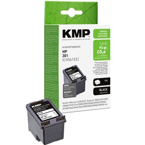 KMP H135 Tintenpatrone schwarz kompatibel mit HP CH 561 EE