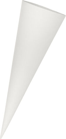 Mini-Schultüten-Rohling, weiß-grau, 35 cm