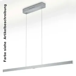 Knapstein LED Pendelleuchte LINN-L128, 128cm, Up/Down, 40W 2700K, CRi >90, mit Gestensteuerung, verstellbar, schwarz GKS-51.488.07