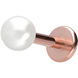 Titan Labret mit Innengewinde SYNTHETISCHE PERLE