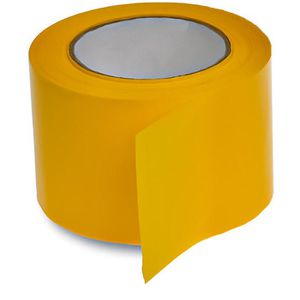 dm-folien Warnband 02980031, Absperrband, nicht klebend, gelb, 75mm x 250m