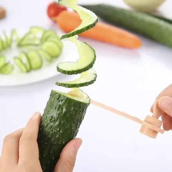 CHPN Keukenmachine voor aardappel- en augurkenspiralen - Oranje