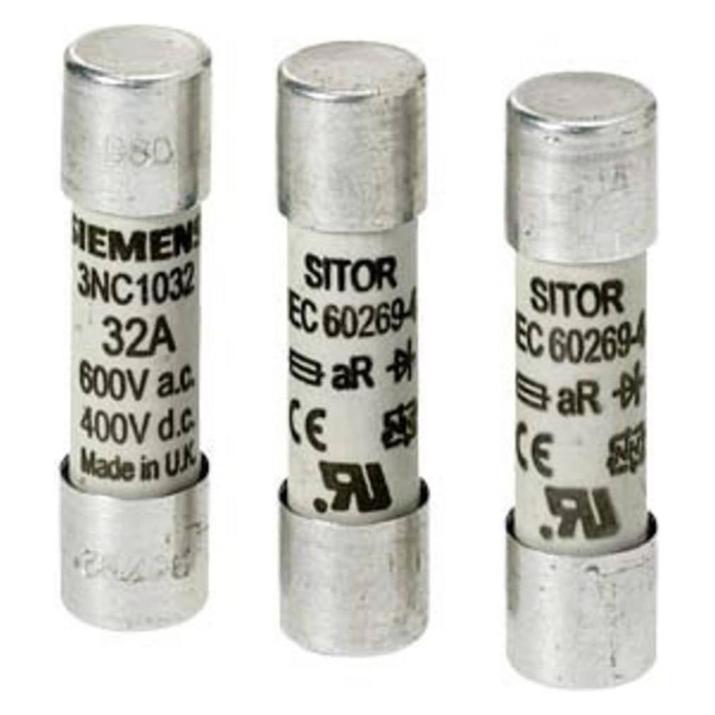 Siemens SITORZylindersicherungseinsatz 20 A aR Un AC Un DC (20 A) (3NC14205)